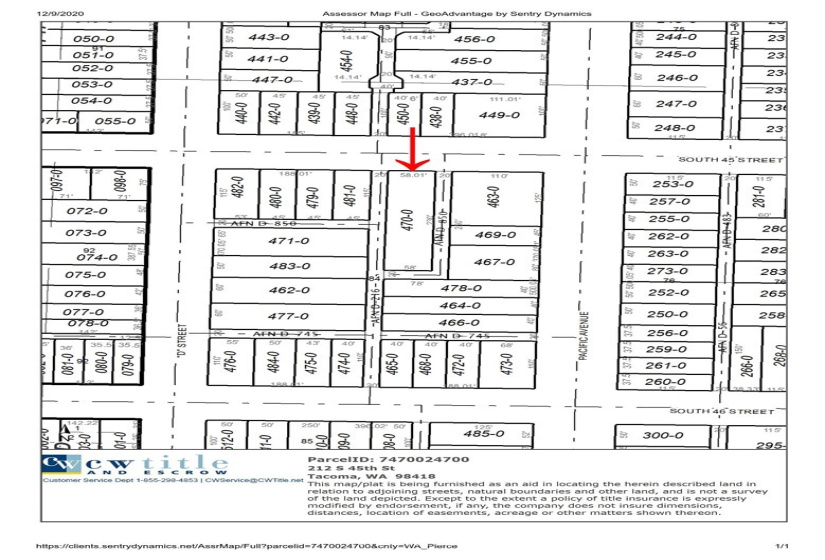 212 45th Street, Tacoma, Washington 98418, 4 Bedrooms Bedrooms, ,Residential,For Sale,Nordberg Short Plot,45th Street,NWM1883408